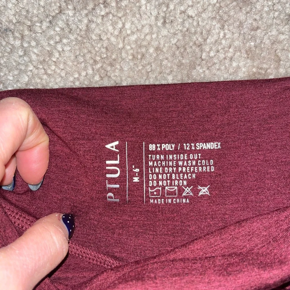 P'tula Maroon Bike Shorts - Picture 4 of 4